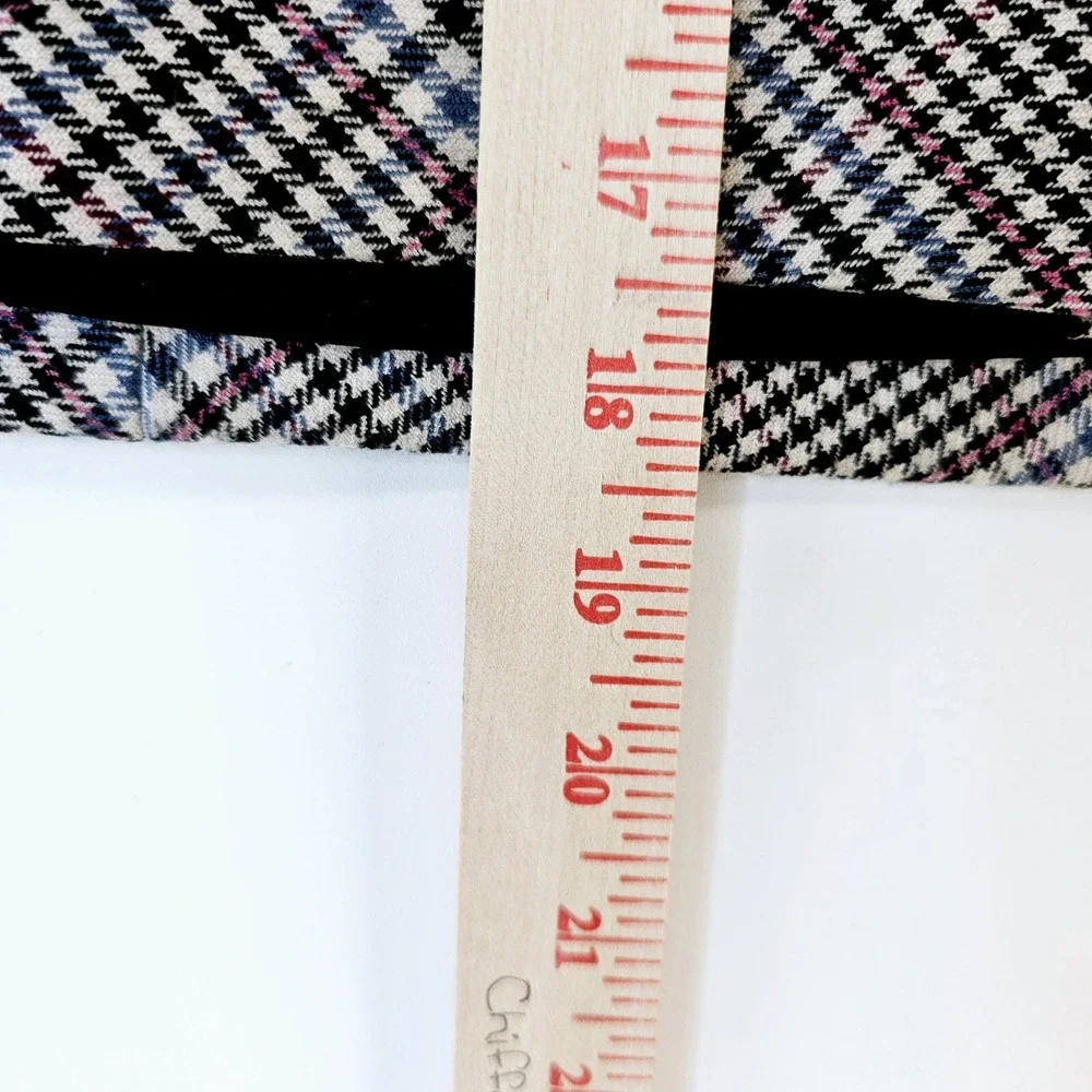White House Black Market Plaid Mini Skirt Women's 8‎ Checkered Plaid Zipper Y2K